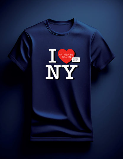 I Rather Be Sad In NY - Unisex Ultra Cotton Tee